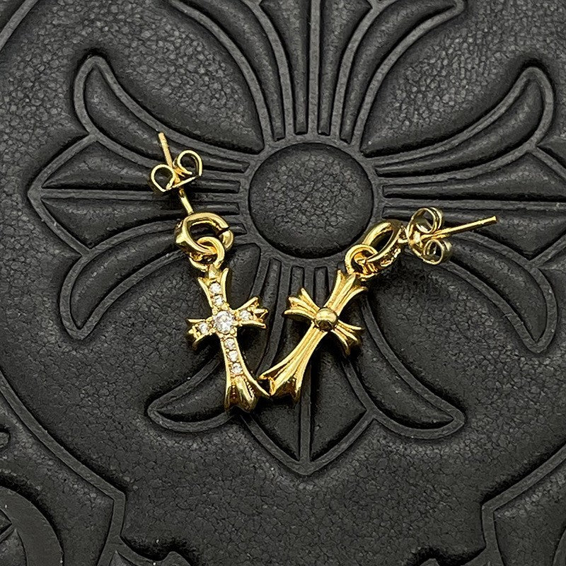 Chrome Heart Cross Earring