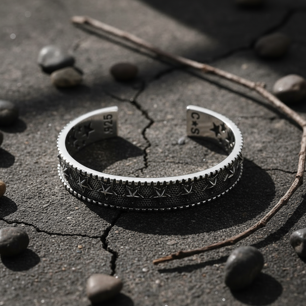 Chrome Hearts Retro five-pointed star open bracelet