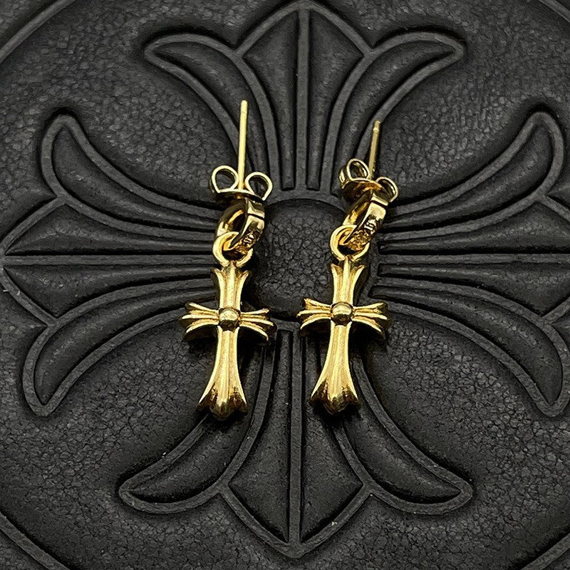 Chrome Heart Cross Earring