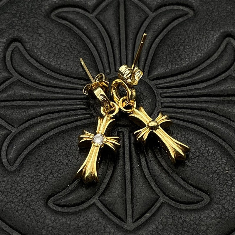 Chrome Heart Cross Earring