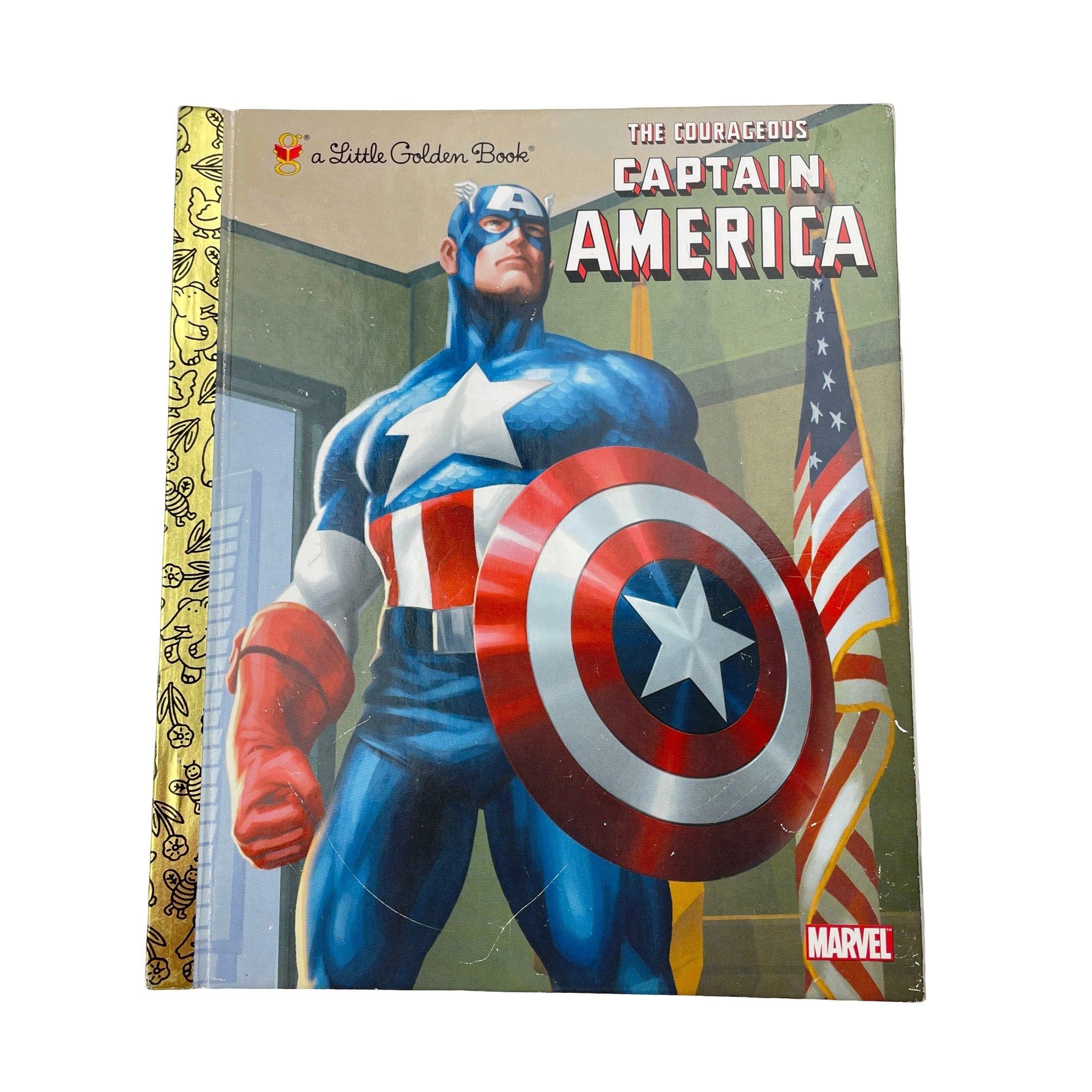 A Little Golden Book Marvel, The Courageous Captain America, hardback, size , Pre-loved