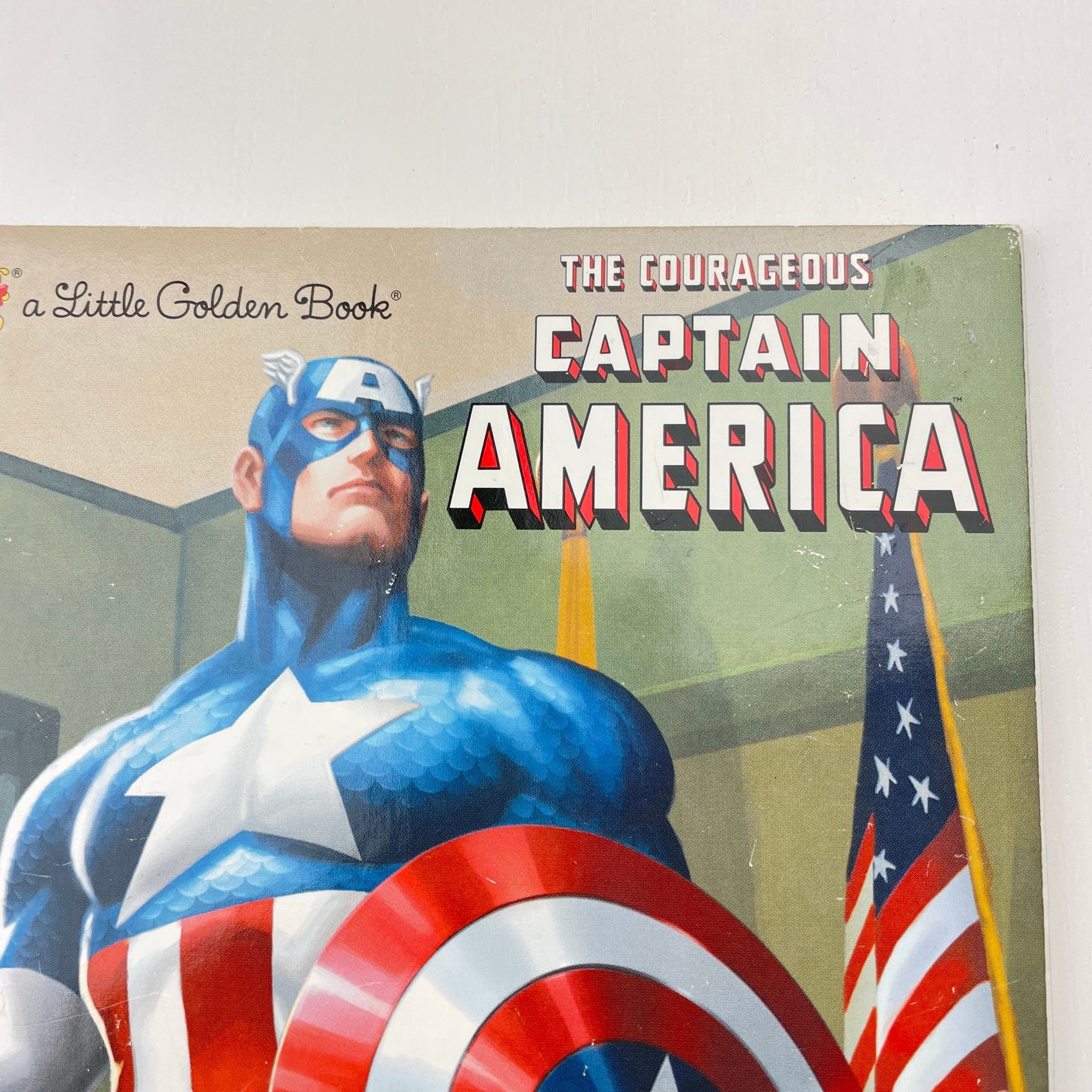 A Little Golden Book Marvel, The Courageous Captain America, hardback, size , Pre-loved