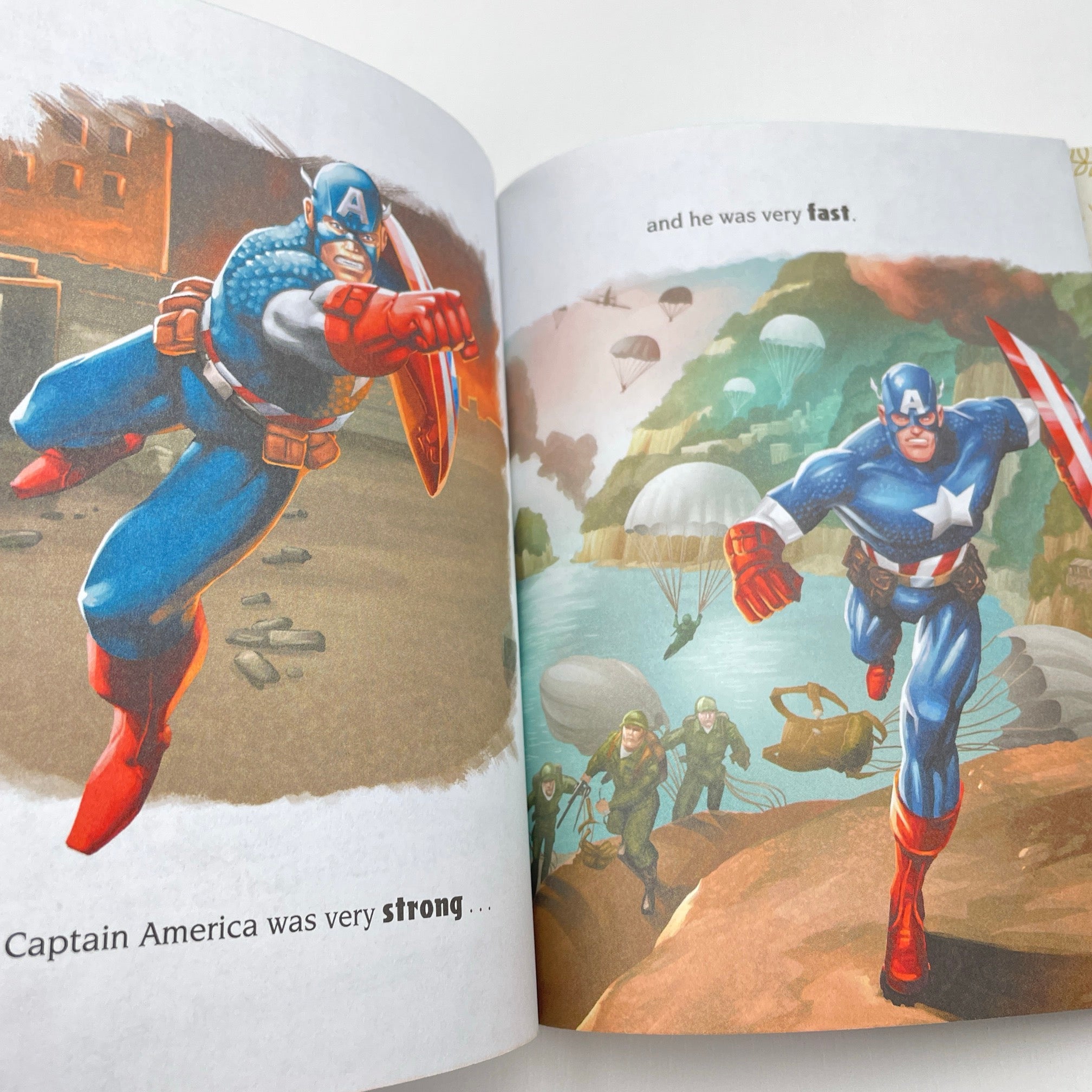 A Little Golden Book Marvel, The Courageous Captain America, hardback, size , Pre-loved