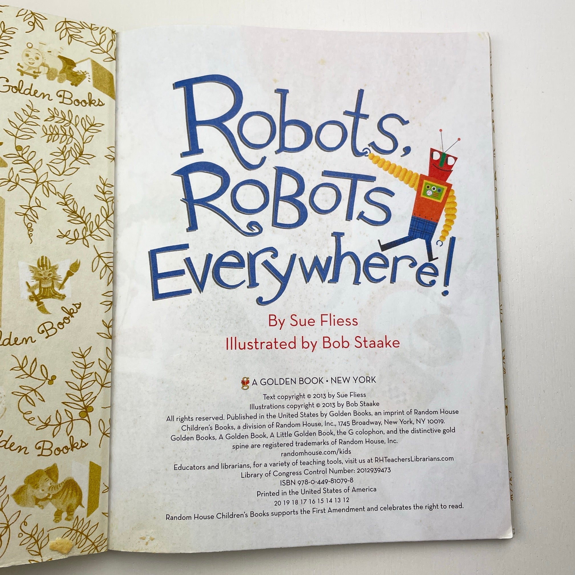 A Little Golden Book Robots, Robots, Everywhere! hardback, Pre-loved