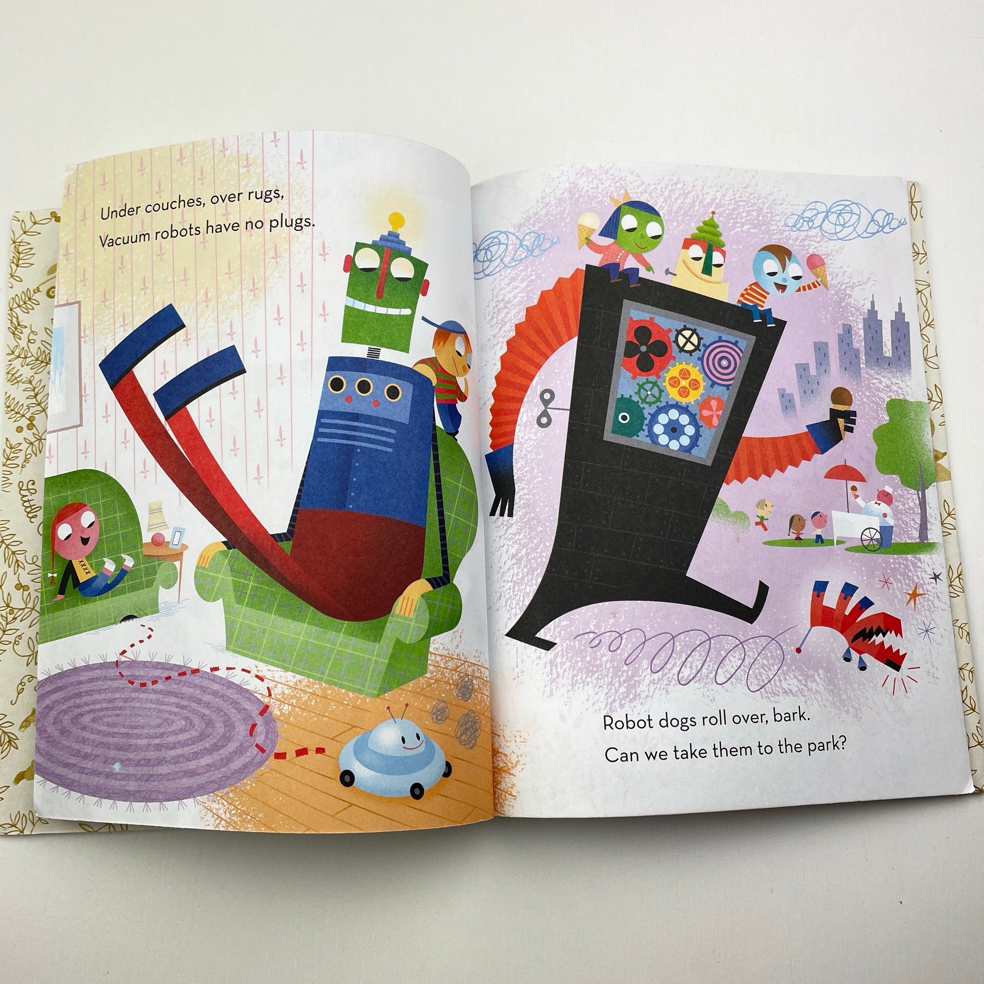 A Little Golden Book Robots, Robots, Everywhere! hardback, Pre-loved