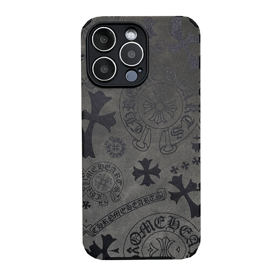 Chrome Heart Leather iPhone Case