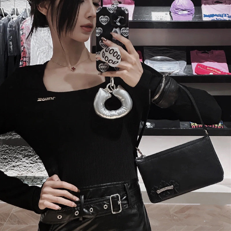 Chh Chrome Heart Leather Bag