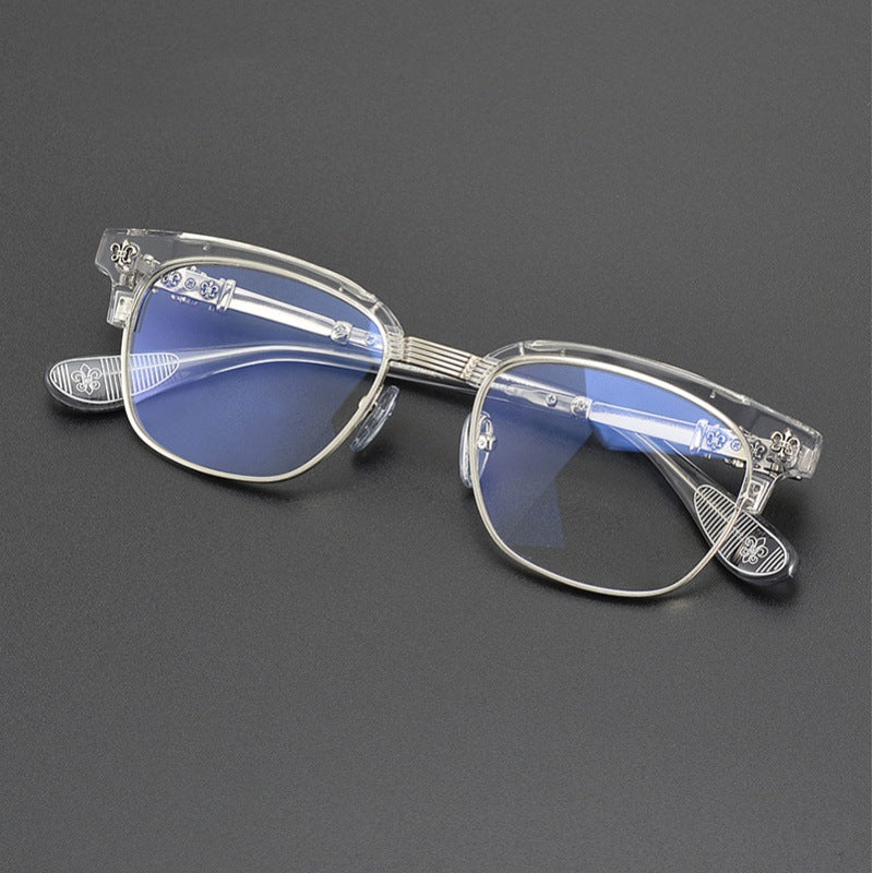 CHH Chrome Hearts Glasses Vintage half-frame glasses Pure titanium frames