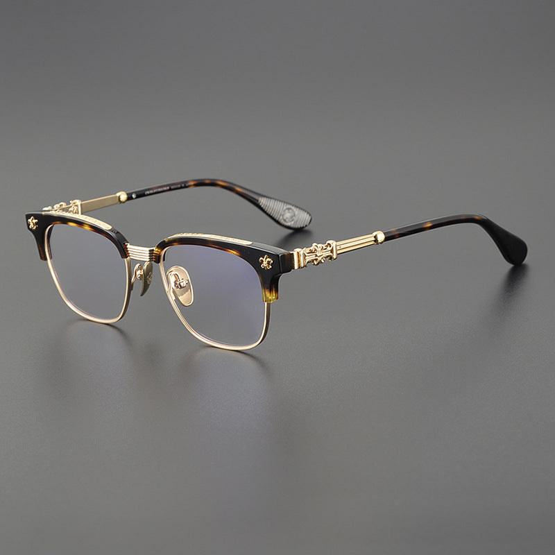 CHH Chrome Hearts Glasses Vintage half-frame glasses Pure titanium frames