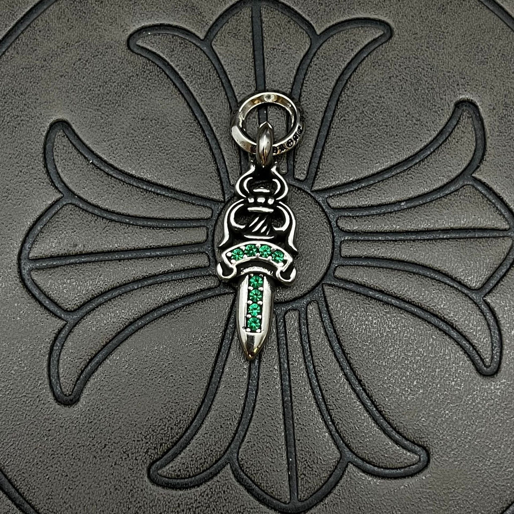 Chrome Hearts small diamond-encrusted sword pendant