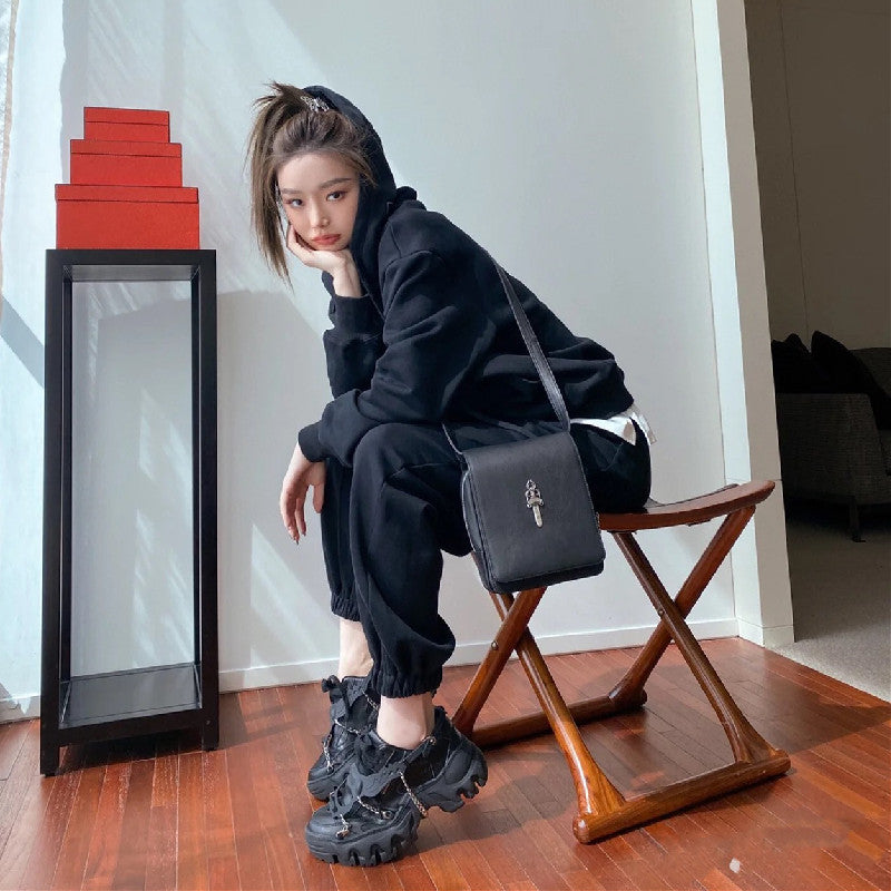 Chh Chrome Heart Leather Bag Sword Cross