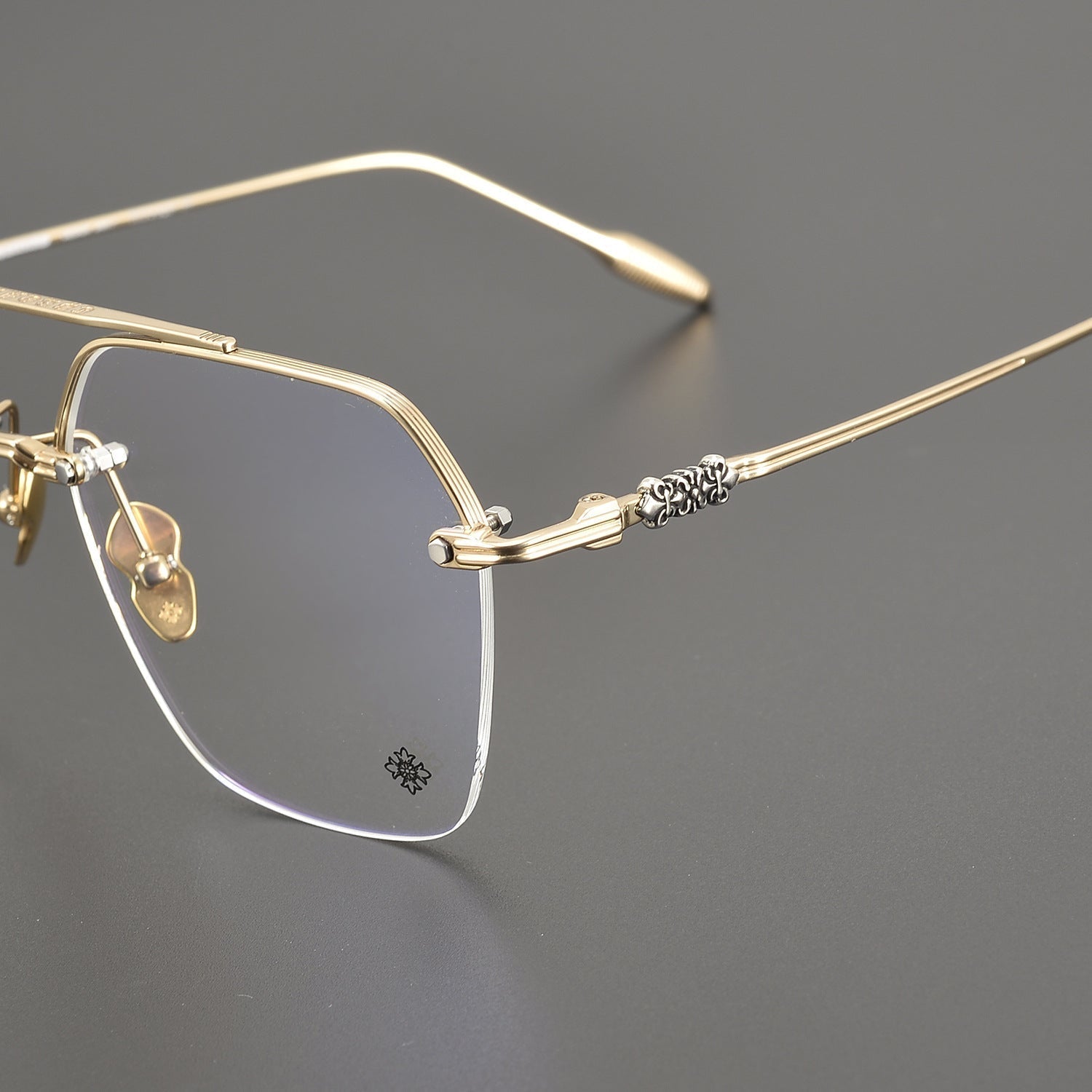 CHH Chrome Hearts Glasses Versatile Vintage Ultra Light Titanium Frame Myopia Frame