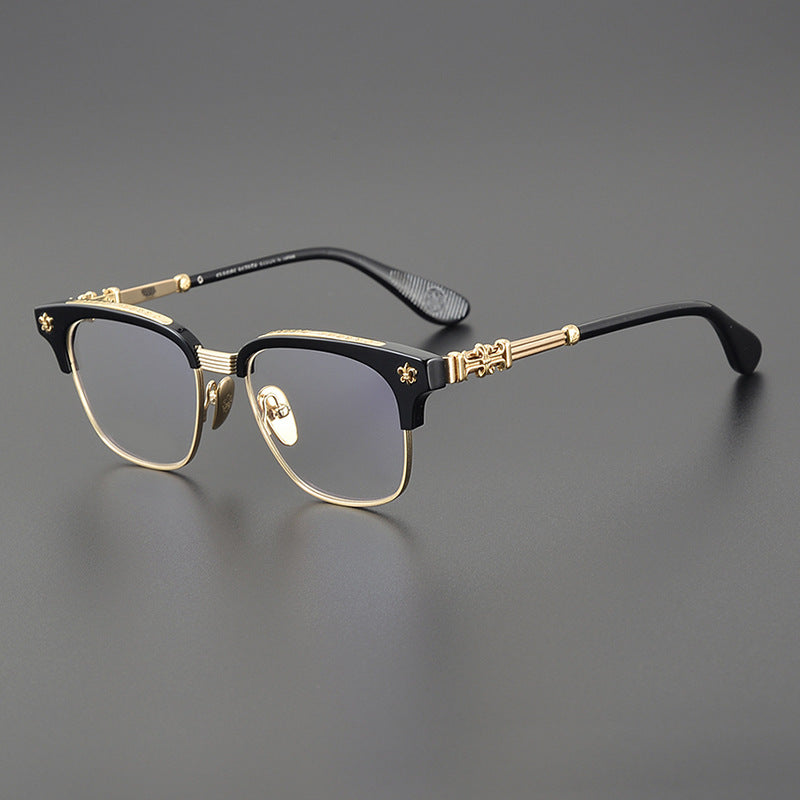 CHH Chrome Hearts Glasses Vintage half-frame glasses Pure titanium frames