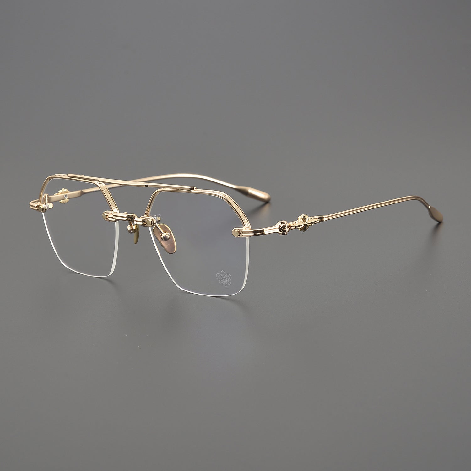 CHH Chrome Hearts Glasses Vintage gold rimless myopia frames