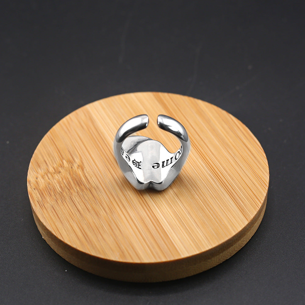 Chrome Hearts personality big tongue retro old open ring