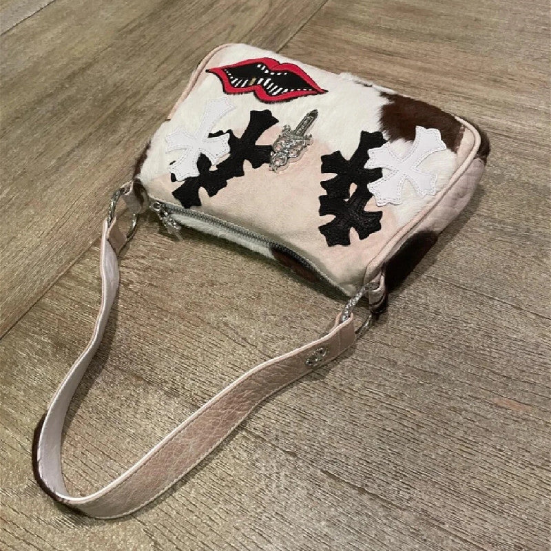 Chh Chrome Heart Leather Bag Autumn/Winter Underarm Bag