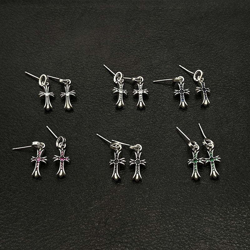 Chrome Heart Cross Earring