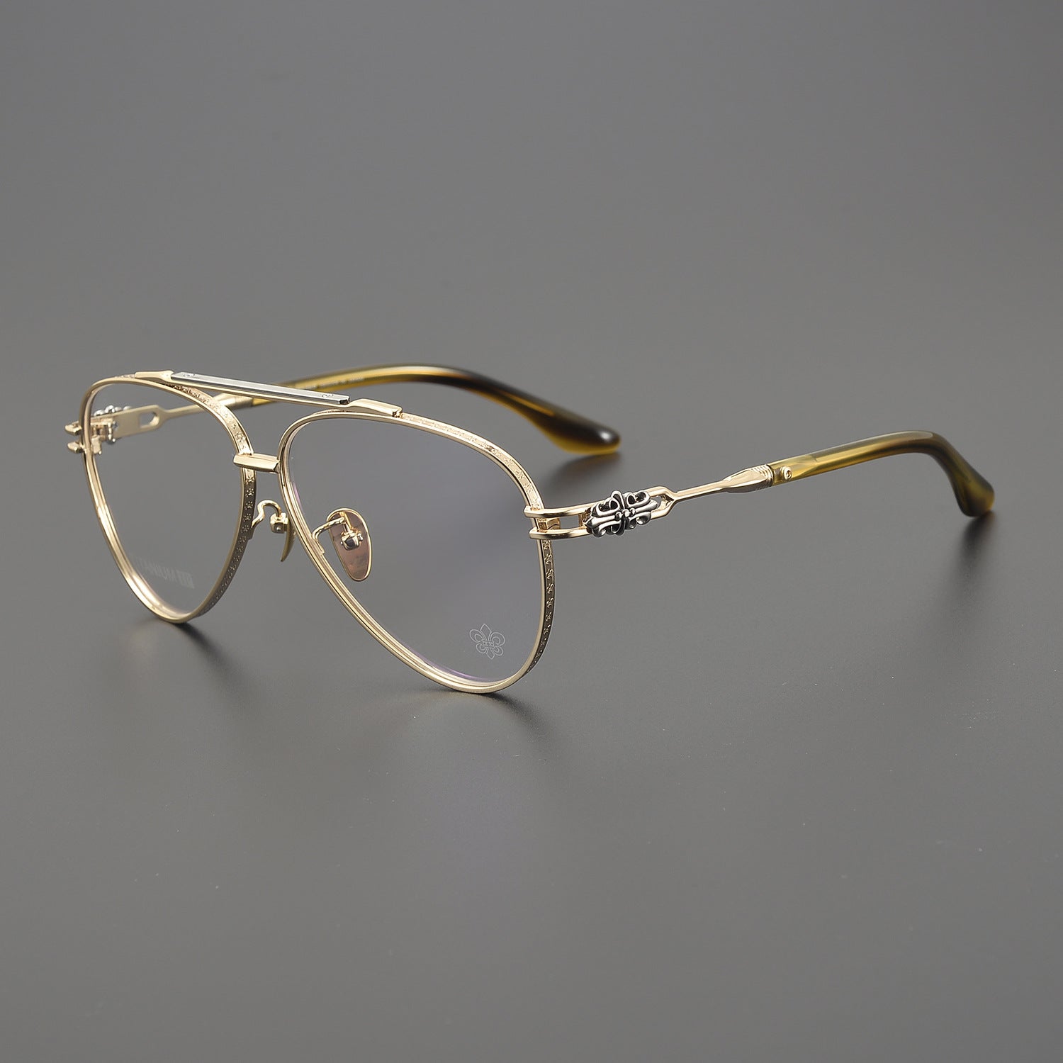 CHH Chrome Hearts Glasses Vintage Fashion Double Beam Glasses Frame