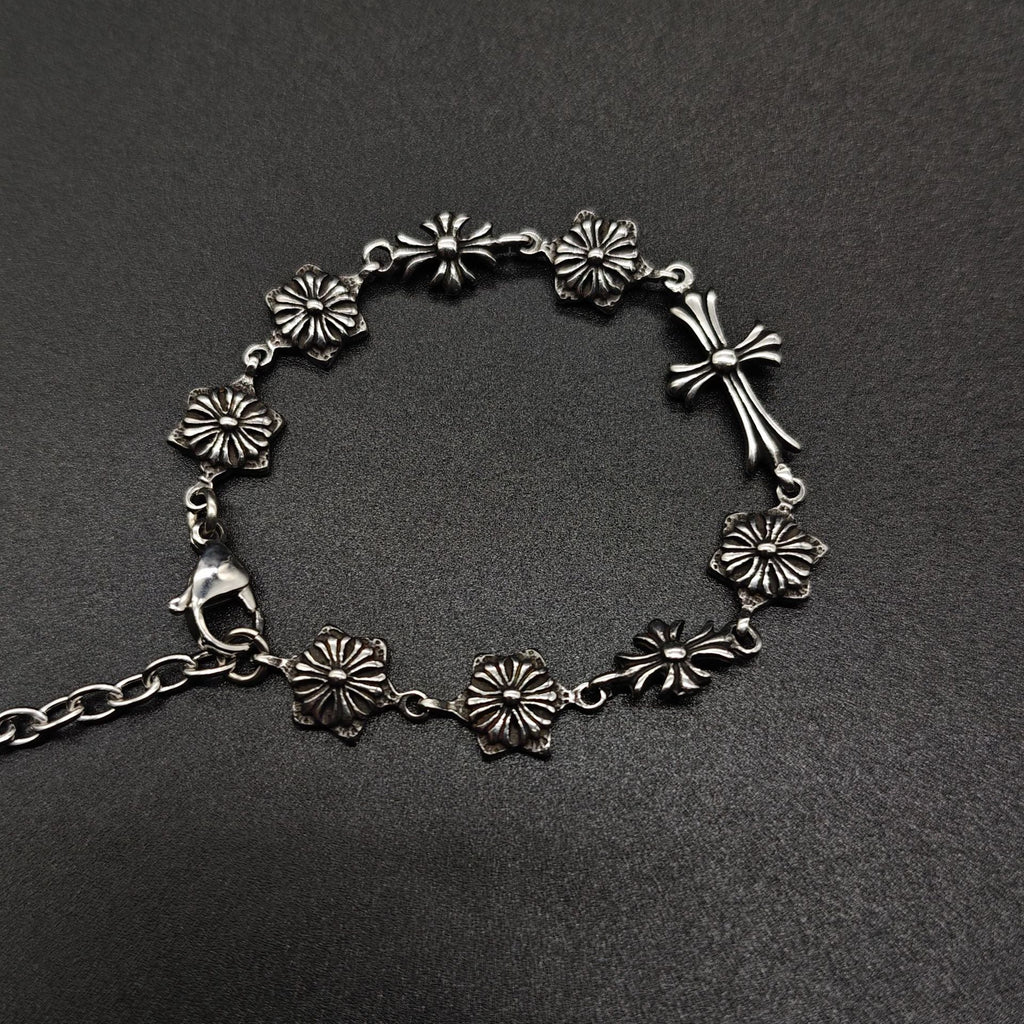 Chrome Hearts six-pointed star flower ball cross bracelet