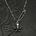 Chrome Hearts skull man twist pin necklace